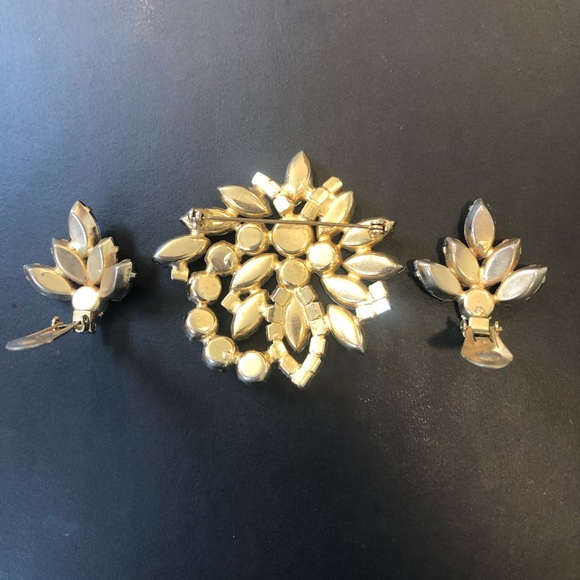 ❤️ Vintage Iridescent Brooch & Earrings Set - Picture 9 of 11